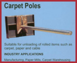 carpet poles forklift attachment
