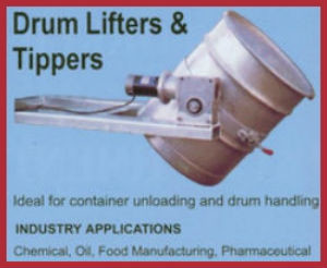 drum lifters and tippers forklift attachment